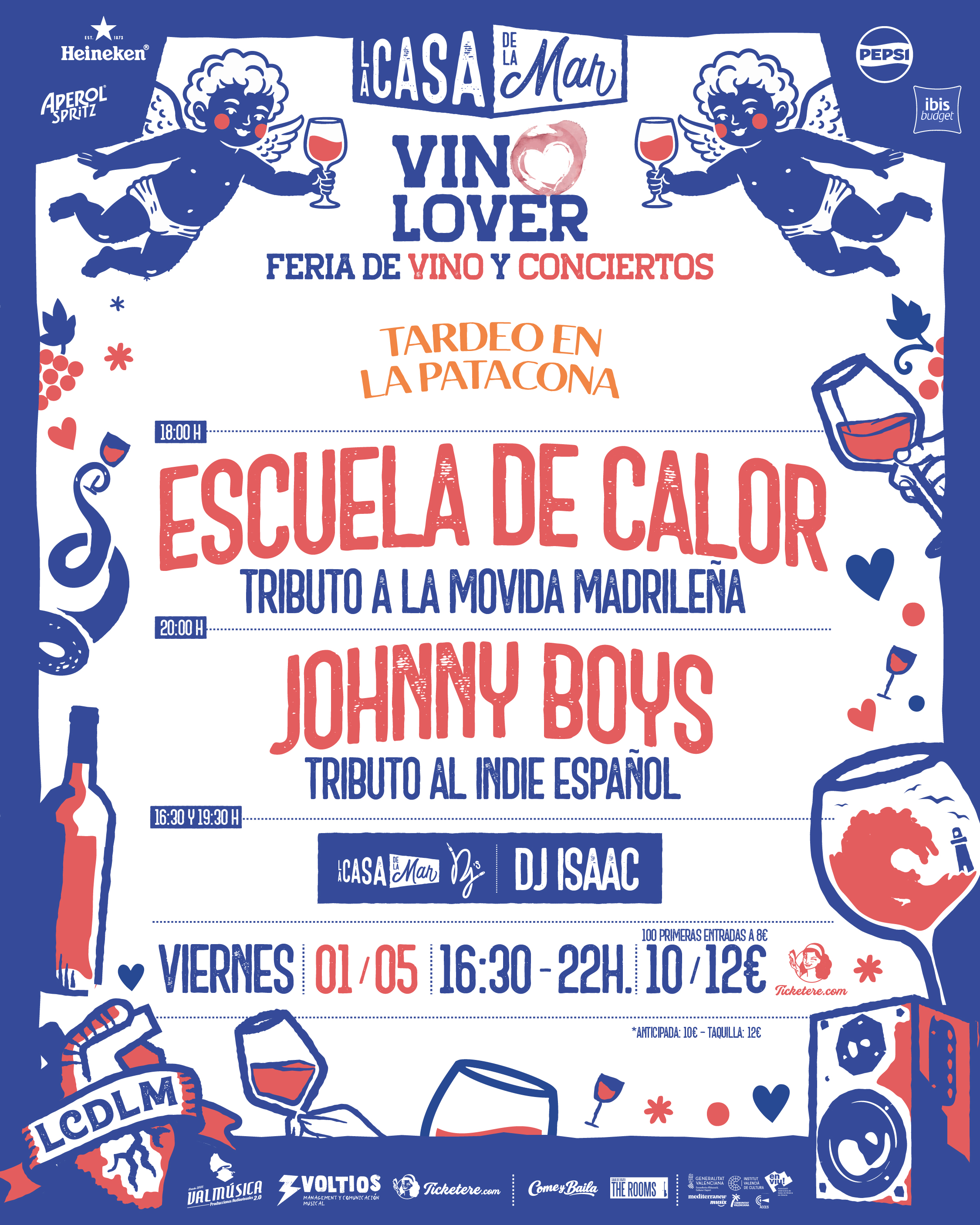 Cartel de JOHNNY BOYS: HOMENAJE AL INDIE ESPAÑOL + ESCUELA DE CALOR: TRIBUTO A LA MOVIDA MADRILEÑA