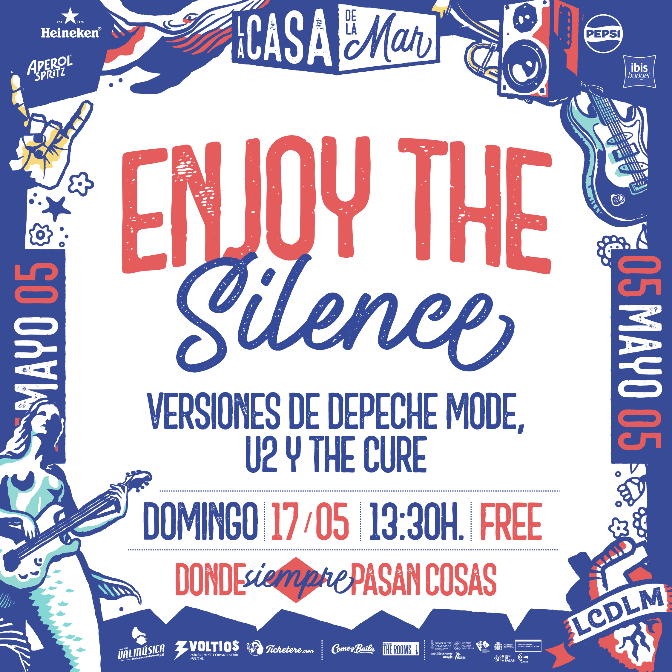 Cartel de ENJOY THE SILENCE: VERSIONES DE U2, DEPECHE MODE Y THE CURE