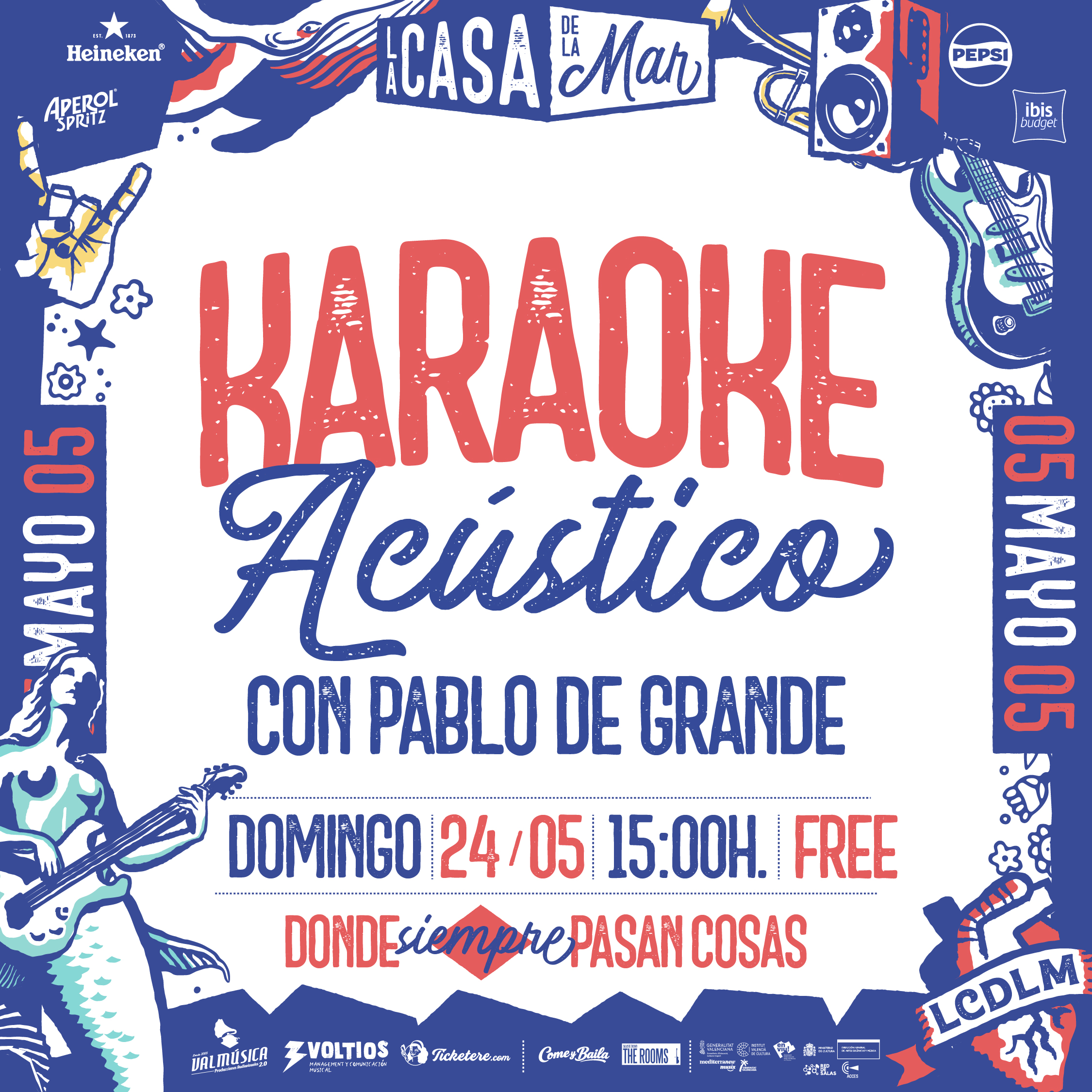 Cartel de KARAOKE ACÚSTICO CON PABLO DE GRANDE
