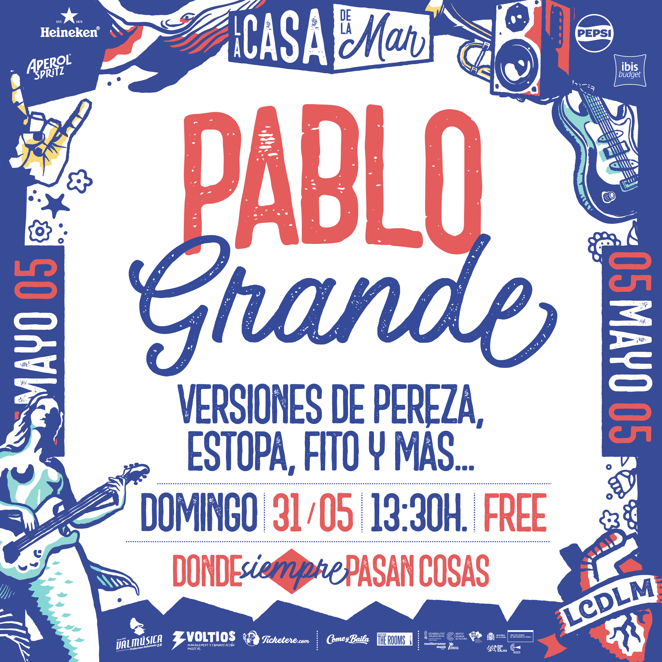 Cartel de PABLO DE GRANDE: VERSIONES DE PEREZA, ESTOPA, FITO Y MÁS