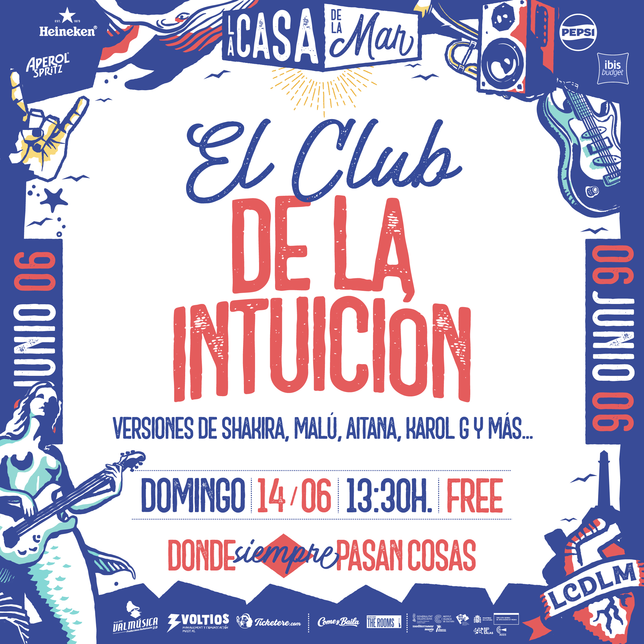 Cartell de EL CLUB DE LA INTUICIÓN: VERSIONES DE SHAKIRA, MALÚ, AITANA, KAROL G Y +