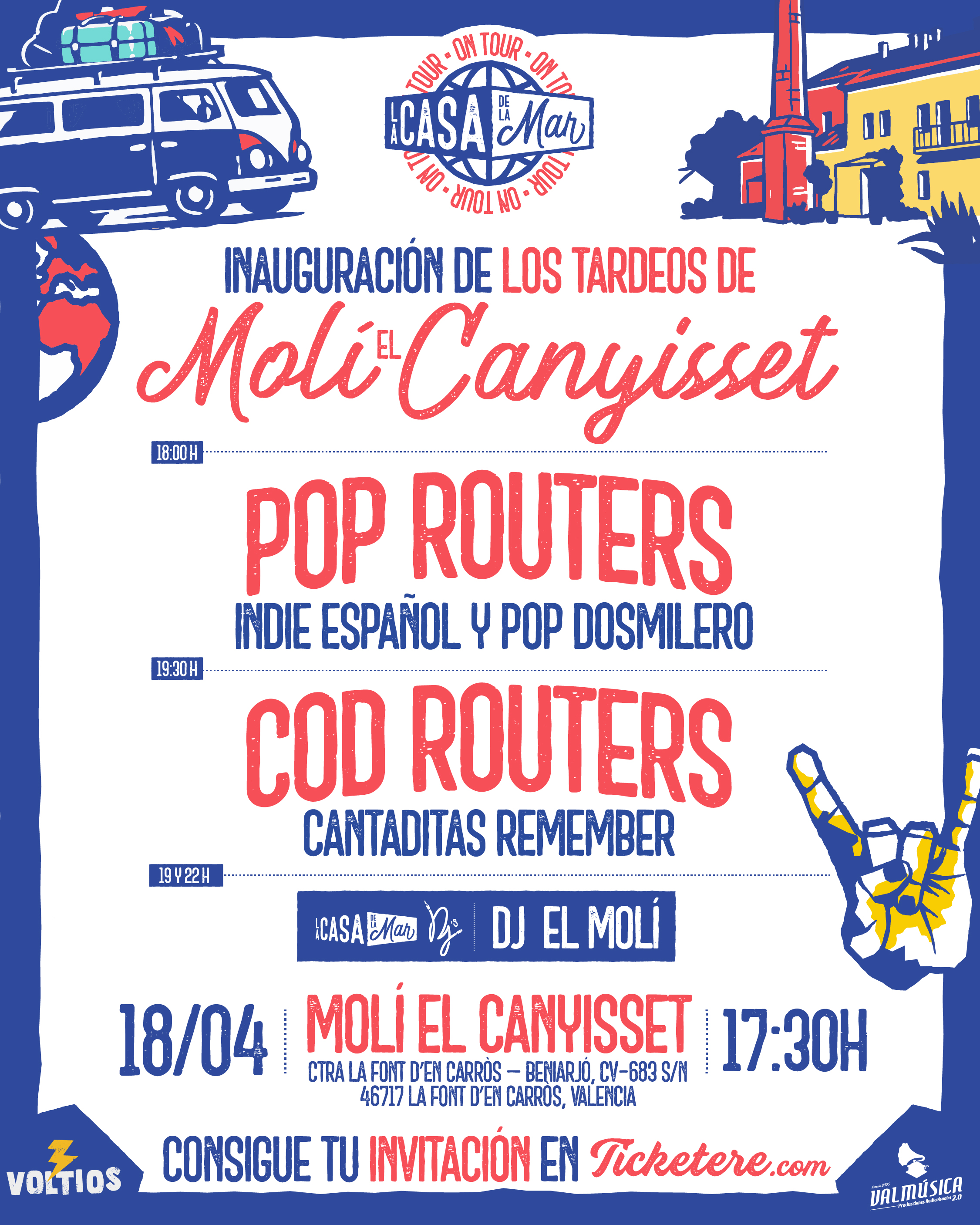Cartel de TARDEOS MOLÍ EL CANYISSET: POP ROUTERS + COD ROUTERS