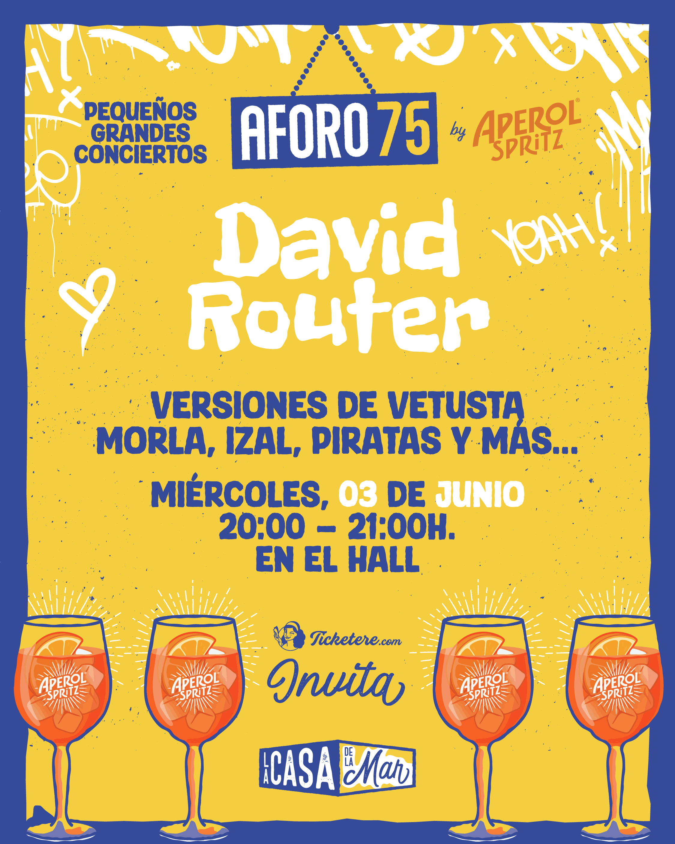 Cartel de DAVID ROUTER: VERSIONES DE VETUSTA MORLA, IZAL, PIRATAS, SILOÉ Y MÁS...