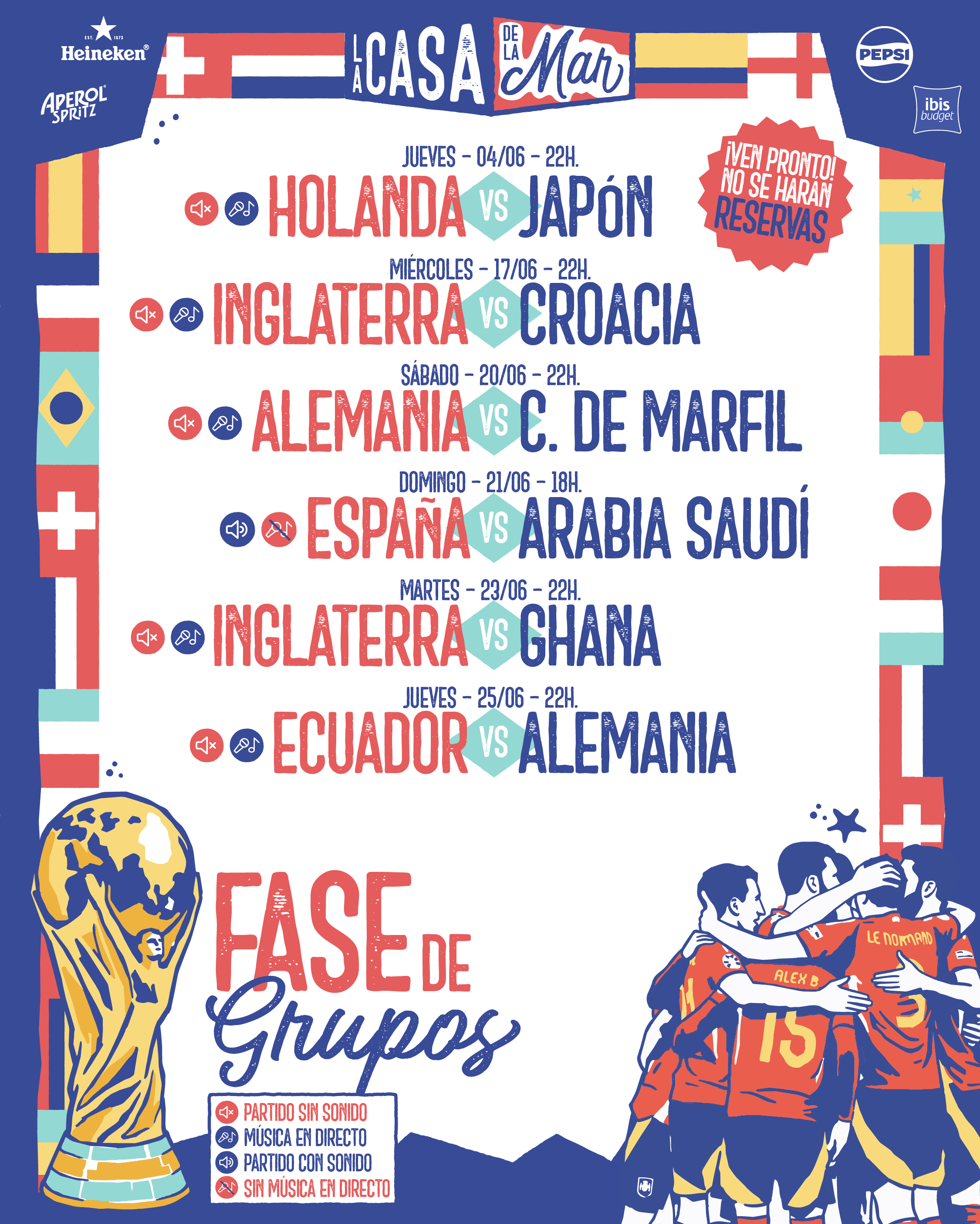 Cartel de MUNDIAL A LA MAR: INGLATERRA - CROACIA