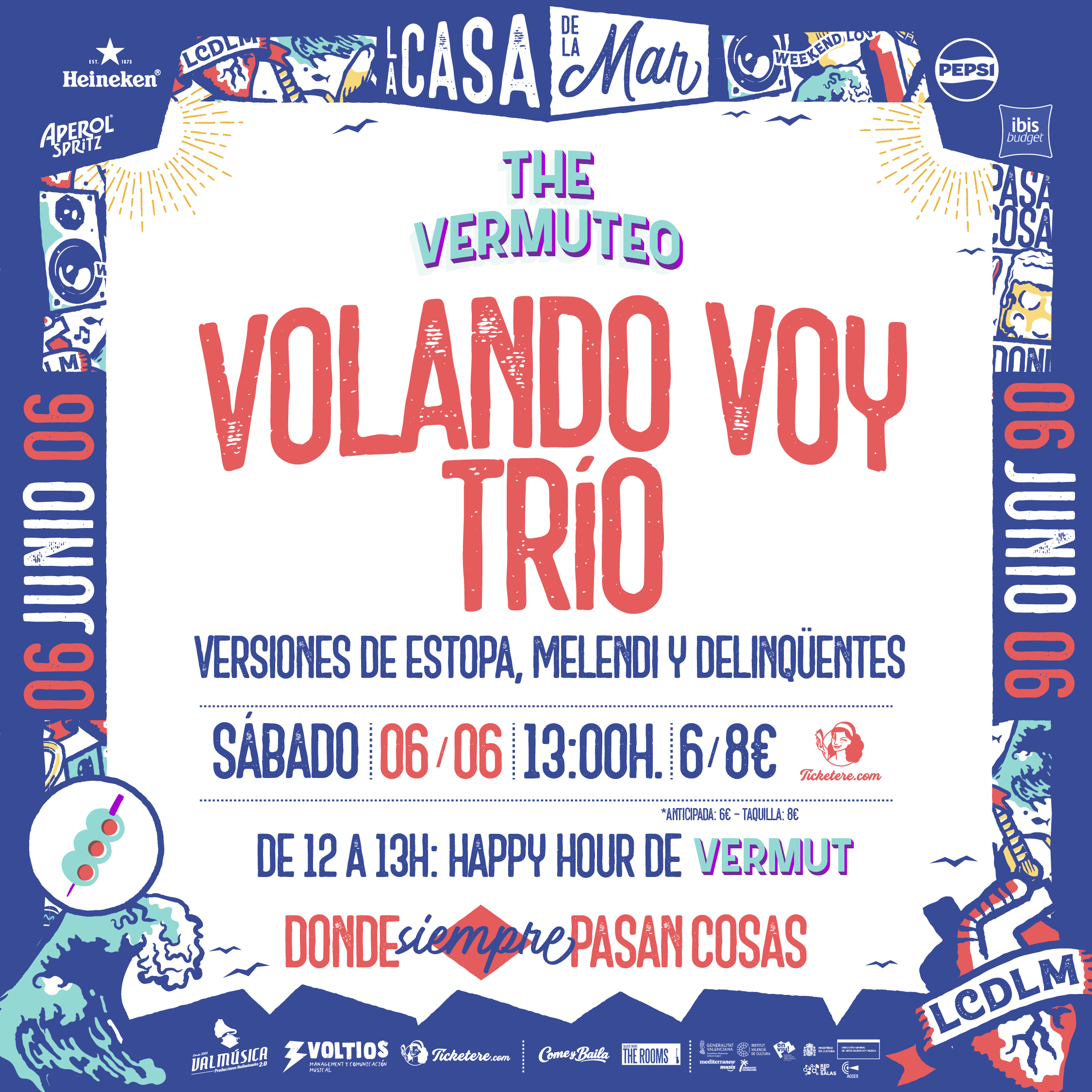 Cartell de  VOLANDO VOY TRÍO: VERSIONES DE ESTOPA, MELENDI Y DELINQÜENTES